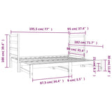 ZNTS Pull-out Day Bed without Mattress 2x cm 3124762