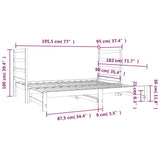 Pull-out Day Bed without Mattress White 2x cm 3124763