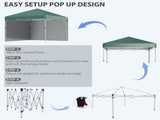 3 x 3 Pop Up Gazebo, UPF 30 with 2 Sidewalls, Leg Weight Bags and Wheeled Bag, Height T3398P314157