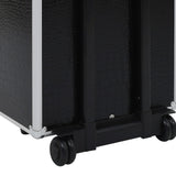 Make-up Trolley Aluminium Black with Crocodile Pattern 91817