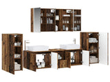 Bathroom Furniture Set 6 pcs Old Wood 100 x 15.5 x 70 cm 3407173