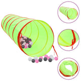 Children Play Tunnel with 250 Balls Green 175 cm Polyester 3107759