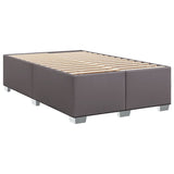 Box Spring Bed with Mattress Grey 120x190 cm Small Double Faux Leather 3288414