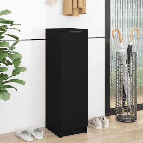 Shoe Cabinet Black 30x35x100 cm Engineered Wood 811431