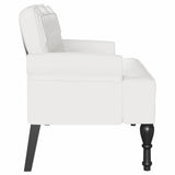 Bench White 119.5 x 64.5 x 75 cm Faux Leather 42019300