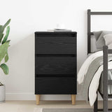 Bedside Cabinet Black Oak 40 x 35 x 69 cm Engineered Wood 862578