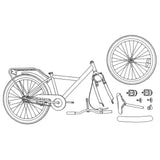 Kids Bike 24 Inches for 8-12 Years Old Dark Blue 42009494