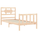 Bed Frame without Mattress 90x200 cm Solid Wood Pine 3192541