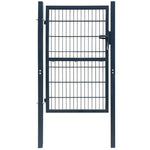 2D Fence Gate Anthracite Grey 106 x 190 cm 141743