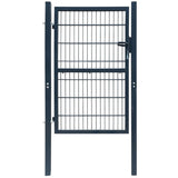 2D Fence Gate Anthracite Grey 100x140 cm 141743