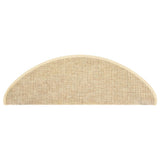 Stair Mat Set of 15 Beige 91% polypropylene, 9% polyester 326903