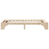 Bed Frame Natural 90 x 200 cm Solid Pine Wood 872962