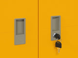 Storage Cabinet 2 pcs Mustard Yellow 60 x 40 x 180 cm Steel 3438702