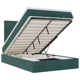 Ottoman Bed with Mattresses Dark Green 120x200cm Velvet 3313394