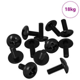 Sleeve Screws 8182 pcs Black M4 x 10 mm Iron 864534