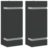 Outdoor Wall Lights 2pcs Black Stainless Steel 4006337
