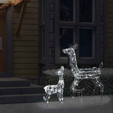 Reindeer Family Cool White Acrylic Small Decorative Inlays 329790