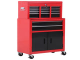Tool Chest, Metal Tool Cabinet on Wheels with 6 Drawers, Pegboard, Top Chest and Roller Cabinet T3398P344721