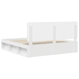 Bed Frame with Headboard White 180 x 200 cm Solid Pine Wood 3412452