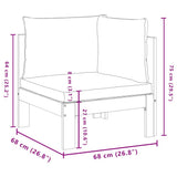 Garden Sofa Corner with Cushions Solid Wood Acacia 367628
