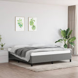 Bed Frame without Mattress Dark Grey Super King Fabric 349861