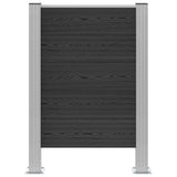 Garbage Bin Fence Grey 85 x 12 x 115 cm Aluminium and WPC 42039180