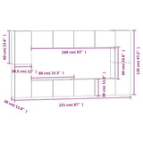 8 Piece TV Cabinet Set Concrete Grey Engineered Wood 3114289