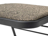 4 Pcs Folding Chairs, Black Patterned Fabric Upholstered Event Chairs, 18.1"18.9"29.9" Padded Seat 72952483