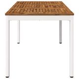 Garden Dinner Table Natural and White 141 x 80.5 x 75 cm 901320