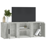 TV Cabinet Concrete Grey 100x31.5x35 cm Engineered Wood 819432