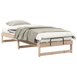 Bed Frame Brown 100 x 220 cm Solid Pine Wood 873172