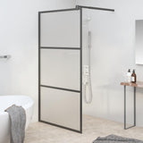 Shower walls Black 115 x 195 cm Glass and Aluminium 151879