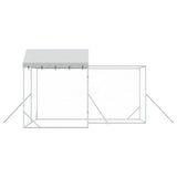 Outdoor Dog Kennel with Roof Silver 4x4x2.5 m Galvanised Steel 3190470