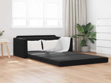 Folding Sofa Bed Black 124 x 71 x 78 cm Velvet 42030517