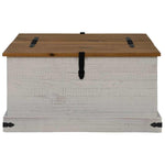 Storage Chest HALDEN White 91x91x47 cm Solid Wood Pine 4018406