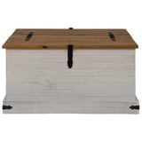 Storage Chest HALDEN White 91x91x47 cm Solid Wood Pine 4018406