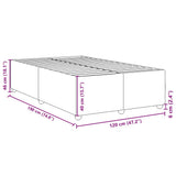 Bed Frame without Mattress Dark Brown 120x190 cm Small Double Fabric 3284718