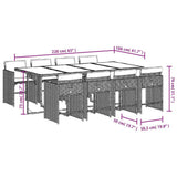 Garden Dining Set Grey, Dark grey, Black 3211100