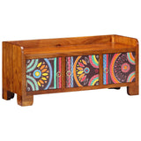 Shoe Cabinet Multicolour 90 x 35 x 40 cm Solid Acacia Wood 4016514