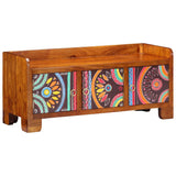 Shoe Cabinet Multicolour 90 x 35 x 40 cm Solid Acacia Wood 4016514