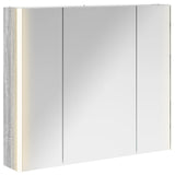 Bathroom Mirror Cabinet Grey Sonoma 83.5 x 15.5 x 70 cm 889268