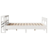 Bed Frame without Mattress White 120x200 cm Solid Wood Pine 3306190