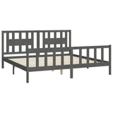 Bed Frame without Mattress Grey Solid Wood Pine 200x200 cm 3188188