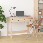 ZNTS Desk with Drawers 100x50x78 cm Solid Wood Pine 824643