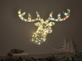 Reindeer Pull Sleigh Warm white 68 x 36.5 x62.5 cm PET 42019065