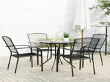 Stackable Garden Chair Set 5 pcs Anthracite Powder-coated Steel 3283757