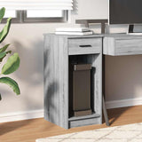 Computer Tower Stand with Drawer Grey Sonoma 35x45x77 cm 858745