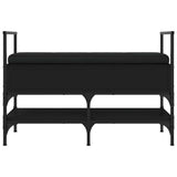 Shoe Bench Black 85.5x42x57.5 cm Engineered Wood 835229