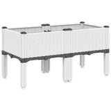 Garden Planter with Legs White 80x40x42 cm PP 367894