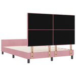 ZNTS Bed Frame Pink 140x200 cm Velvet 3344950